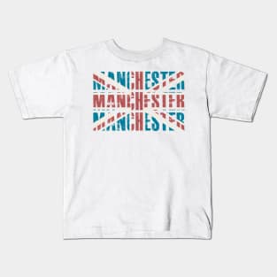 UK Proud - Manchester Vintage Union Jack Kids T-Shirt